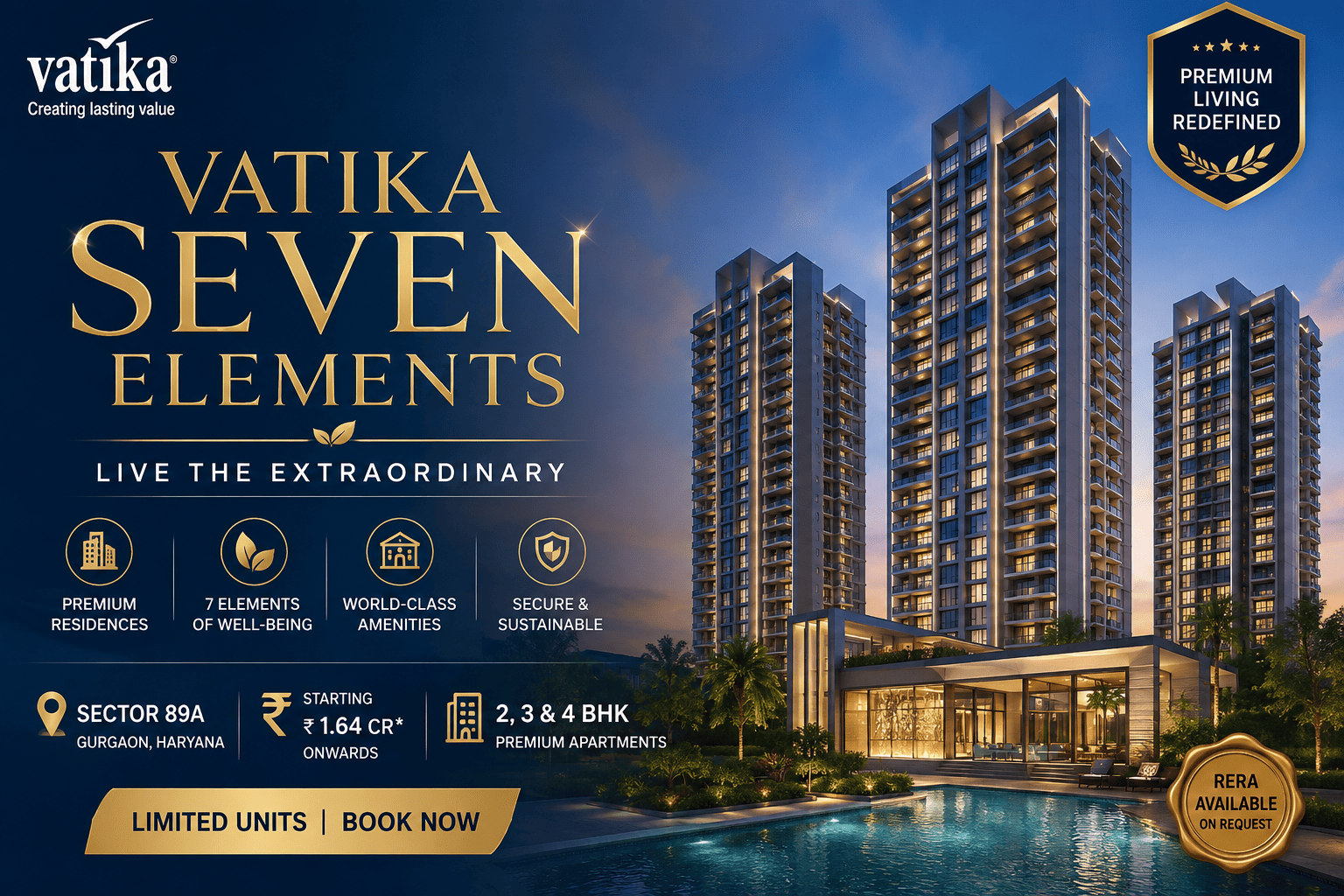 Vatika Seven Elements Sector 89A Gurgaon - Premium Apartments