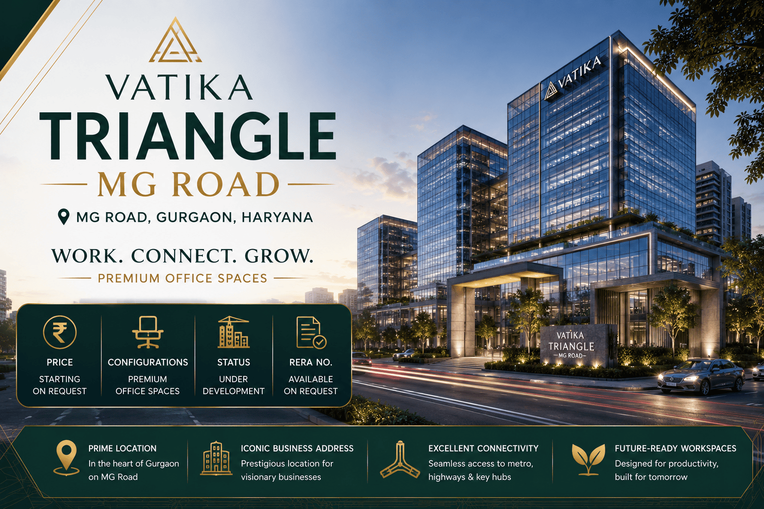 Vatika Triangle MG Road Gurgaon - Premium Office Spaces